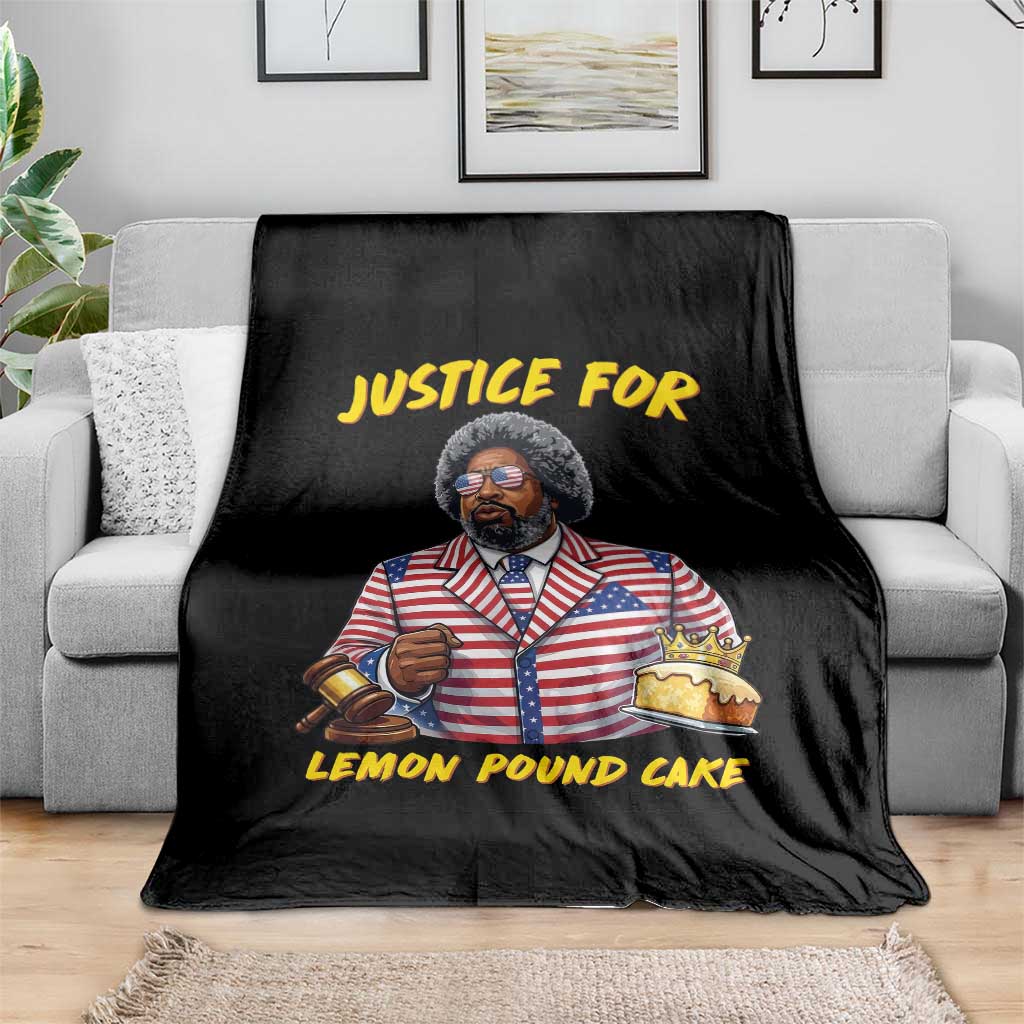 Justice for Lemon Pound Cake Funny Viral Meme Throw Blanket Edgy Hip Hop Humor Parody Gift for Rap Fans TS02 Print Your Wear