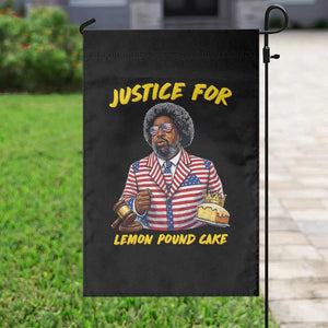 Justice for Lemon Pound Cake Funny Viral Meme Garden Flag Edgy Hip Hop Humor Parody Gift for Rap Fans TS02 Print Your Wear