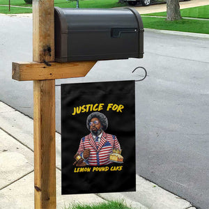 Justice for Lemon Pound Cake Funny Viral Meme Garden Flag Edgy Hip Hop Humor Parody Gift for Rap Fans TS02 Print Your Wear
