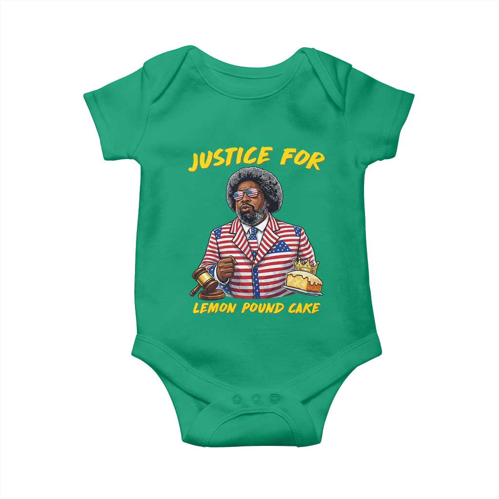 Justice for Lemon Pound Cake Funny Viral Meme Baby Onesie Edgy Hip Hop Humor Parody Gift for Rap Fans TS02 Irish Green Print Your Wear