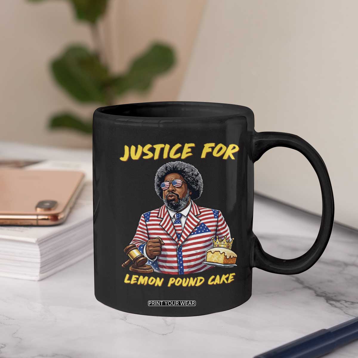 Justice for Lemon Pound Cake Funny Viral Meme Coffee Mug Edgy Hip Hop Humor Parody Gift for Rap Fans TS02 Print Your Wear