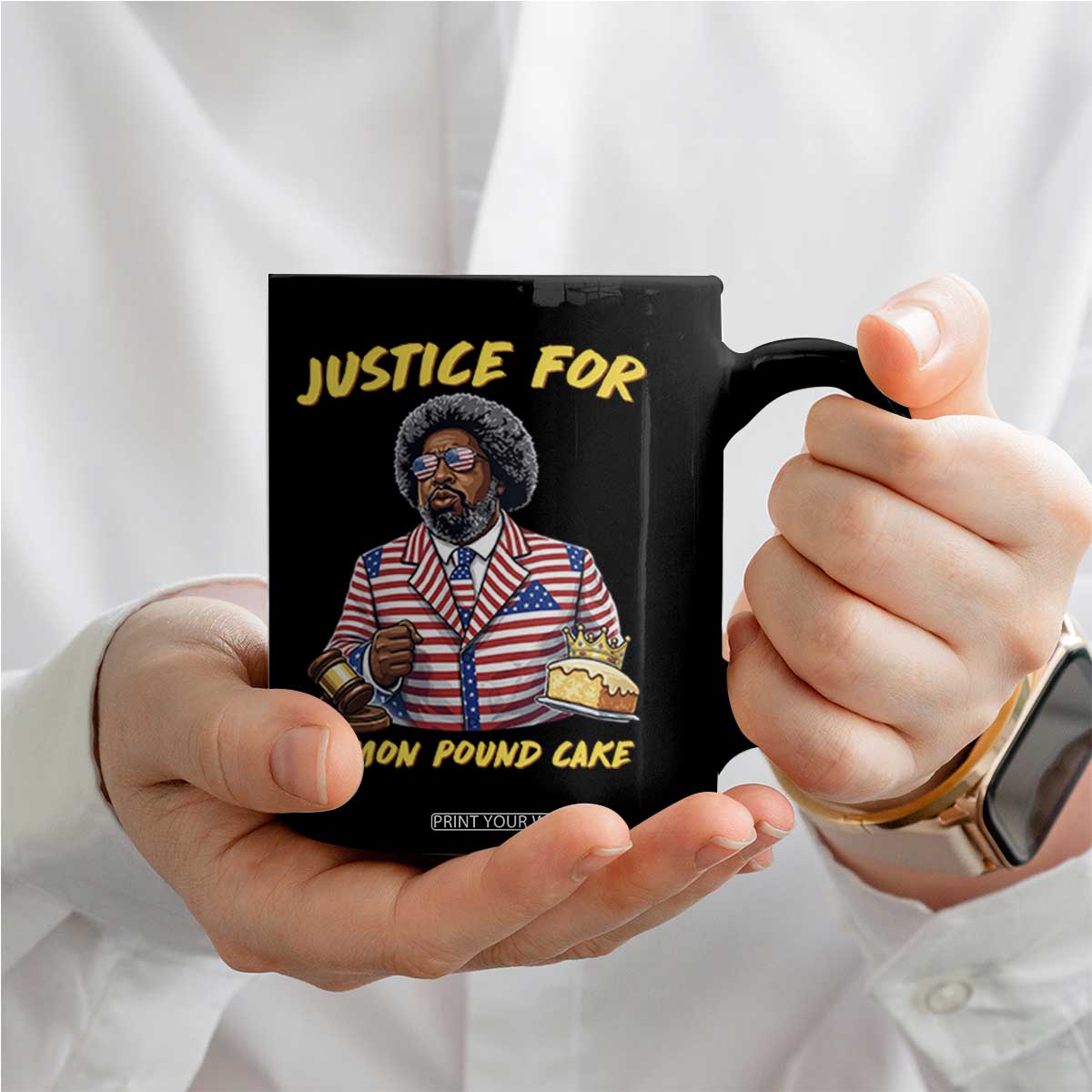 Justice for Lemon Pound Cake Funny Viral Meme Coffee Mug Edgy Hip Hop Humor Parody Gift for Rap Fans TS02 Print Your Wear