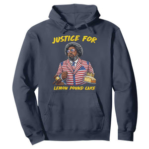Justice for Lemon Pound Cake Funny Viral Meme Hoodie Edgy Hip Hop Humor Parody Gift for Rap Fans TS02 Navy Print Your Wear