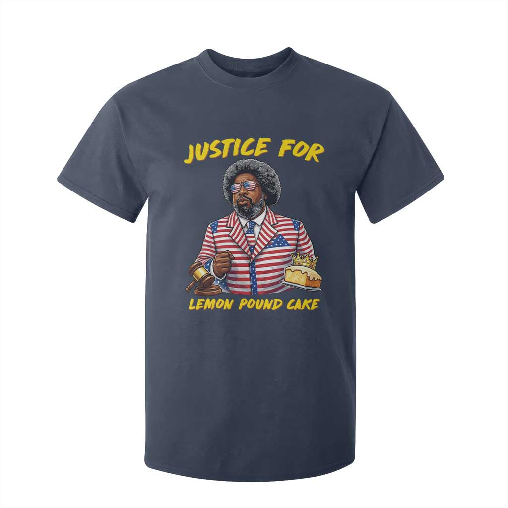 Justice for Lemon Pound Cake Funny Viral Meme T Shirt For Kid Edgy Hip Hop Humor Parody Gift for Rap Fans TS02 Navy Print Your Wear