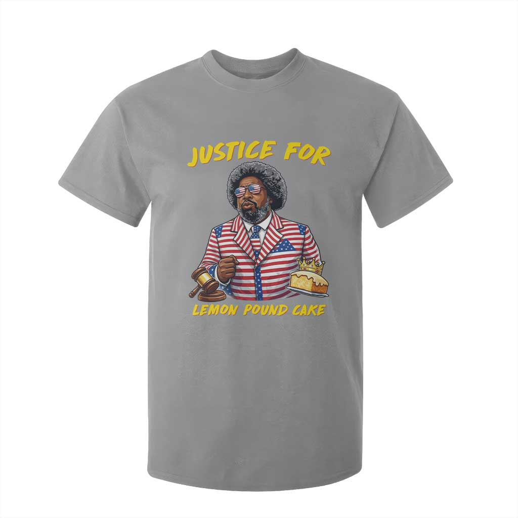 Justice for Lemon Pound Cake Funny Viral Meme T Shirt For Kid Edgy Hip Hop Humor Parody Gift for Rap Fans TS02 Sport Gray Print Your Wear