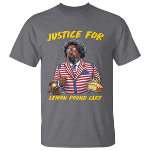 Justice for Lemon Pound Cake Funny Viral Meme T Shirt - Edgy Hip Hop Humor Parody Gift for Rap Fans TS02 Charcoal Print Your Wear