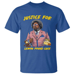 Justice for Lemon Pound Cake Funny Viral Meme T Shirt - Edgy Hip Hop Humor Parody Gift for Rap Fans TS02 Royal Blue Print Your Wear