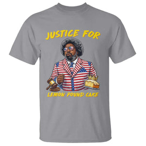 Justice for Lemon Pound Cake Funny Viral Meme T Shirt - Edgy Hip Hop Humor Parody Gift for Rap Fans TS02 Sport Gray Print Your Wear