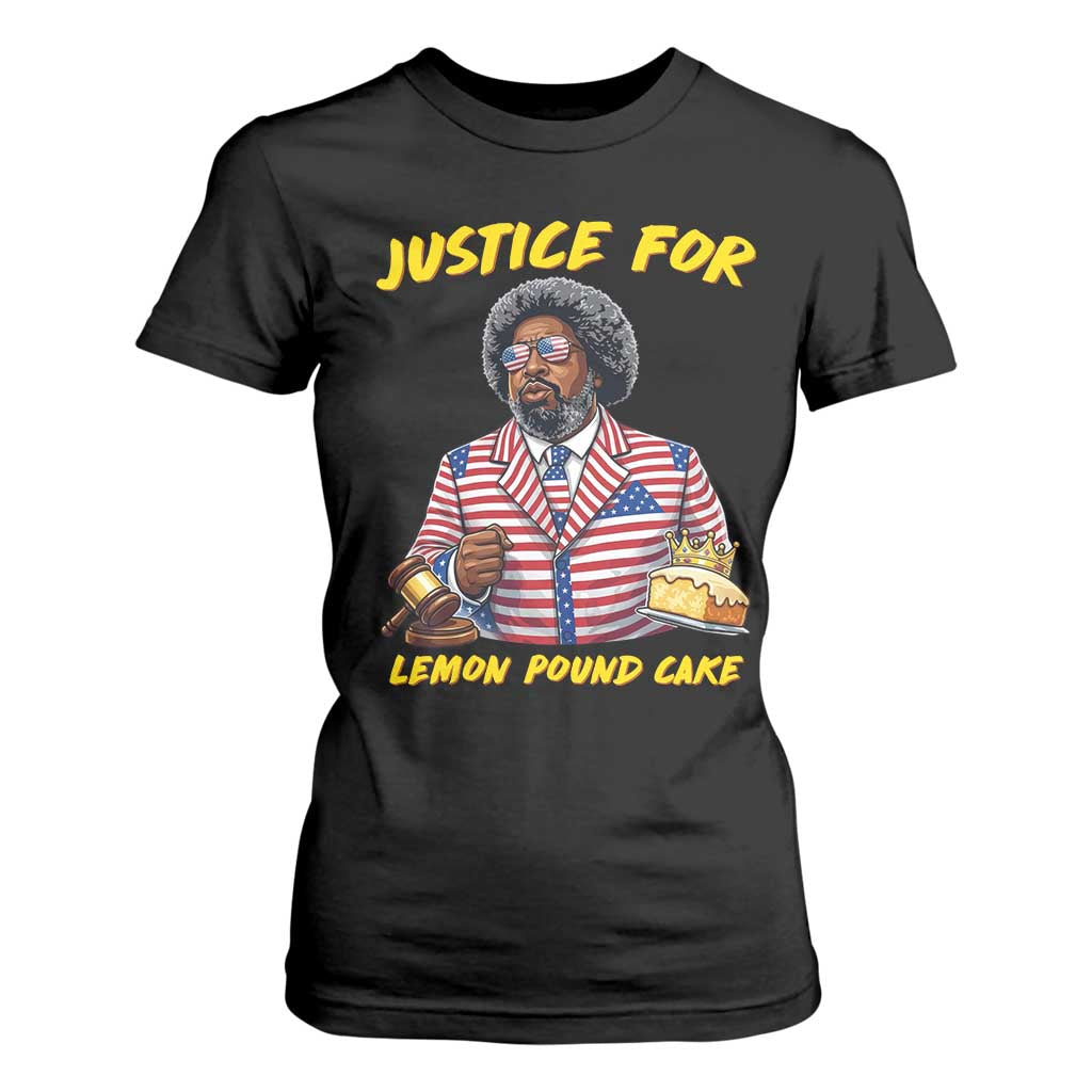 Justice for Lemon Pound Cake Funny Viral Meme T Shirt For Women Edgy Hip Hop Humor Parody Gift for Rap Fans TS02 Black Print Your Wear