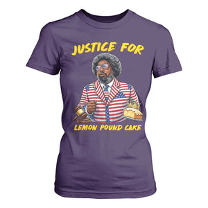 Justice for Lemon Pound Cake Funny Viral Meme T Shirt For Women Edgy Hip Hop Humor Parody Gift for Rap Fans TS02 Purple Print Your Wear