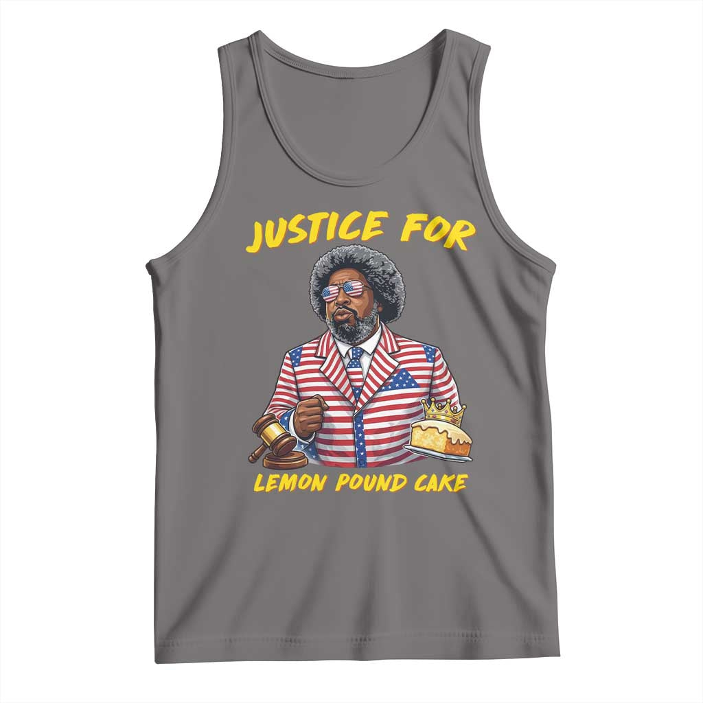 Justice for Lemon Pound Cake Funny Viral Meme Tank Top Edgy Hip Hop Humor Parody Gift for Rap Fans TS02 Deep Heather Print Your Wear