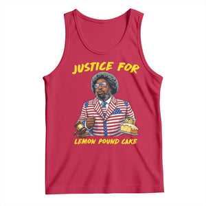 Justice for Lemon Pound Cake Funny Viral Meme Tank Top Edgy Hip Hop Humor Parody Gift for Rap Fans TS02 Red Print Your Wear