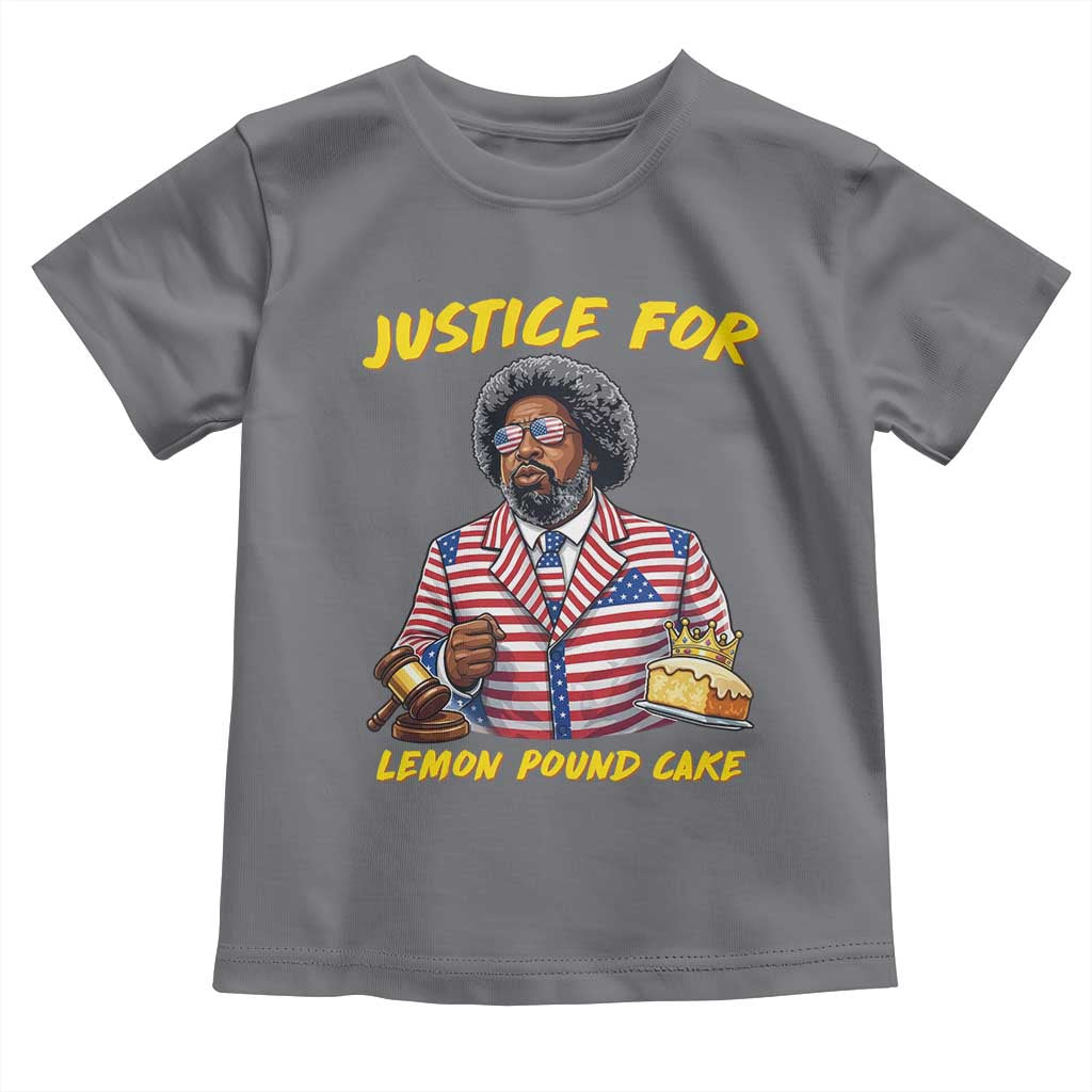 Justice for Lemon Pound Cake Funny Viral Meme Toddler T Shirt Edgy Hip Hop Humor Parody Gift for Rap Fans TS02 Charcoal Print Your Wear