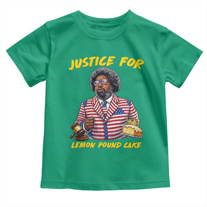 Justice for Lemon Pound Cake Funny Viral Meme Toddler T Shirt Edgy Hip Hop Humor Parody Gift for Rap Fans TS02 Irish Green Print Your Wear