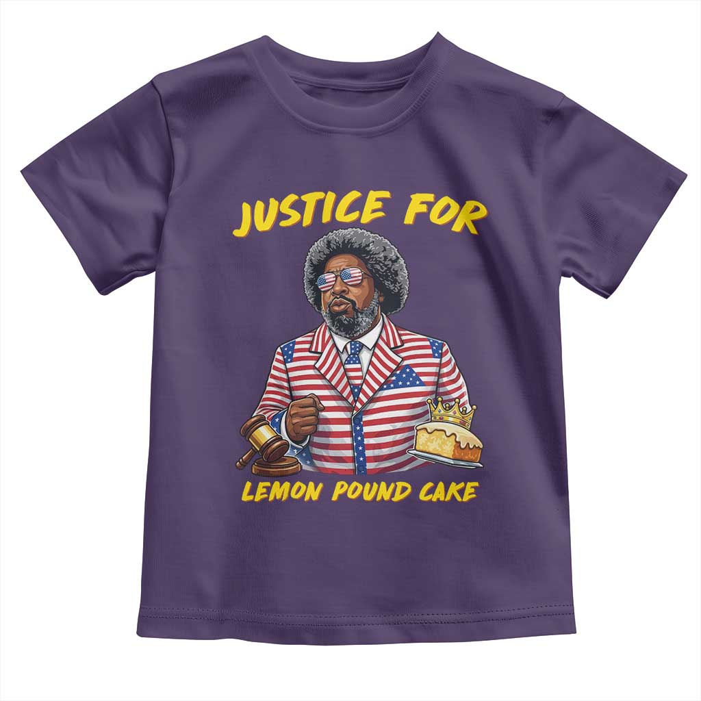 Justice for Lemon Pound Cake Funny Viral Meme Toddler T Shirt Edgy Hip Hop Humor Parody Gift for Rap Fans TS02 Purple Print Your Wear