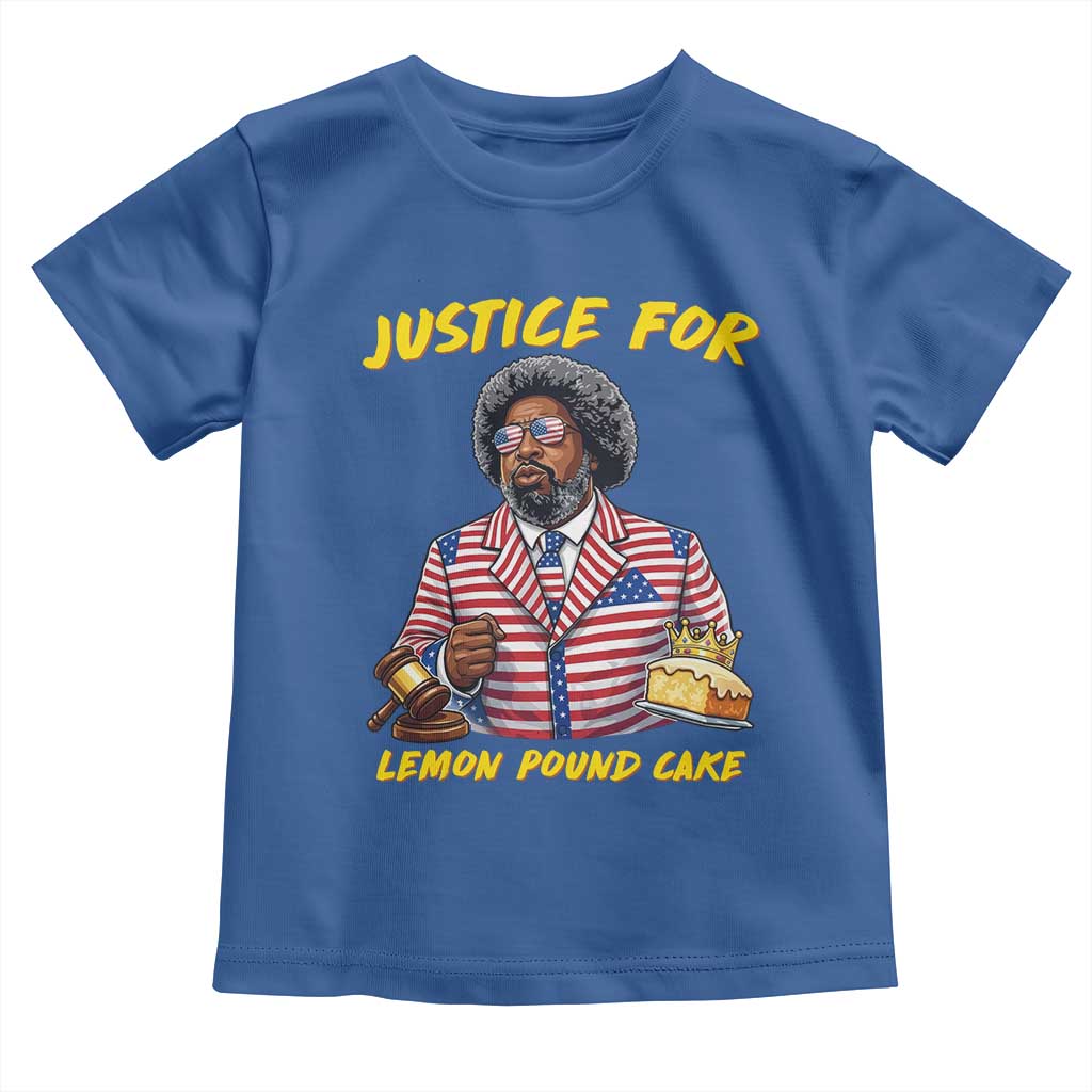 Justice for Lemon Pound Cake Funny Viral Meme Toddler T Shirt Edgy Hip Hop Humor Parody Gift for Rap Fans TS02 Royal Blue Print Your Wear