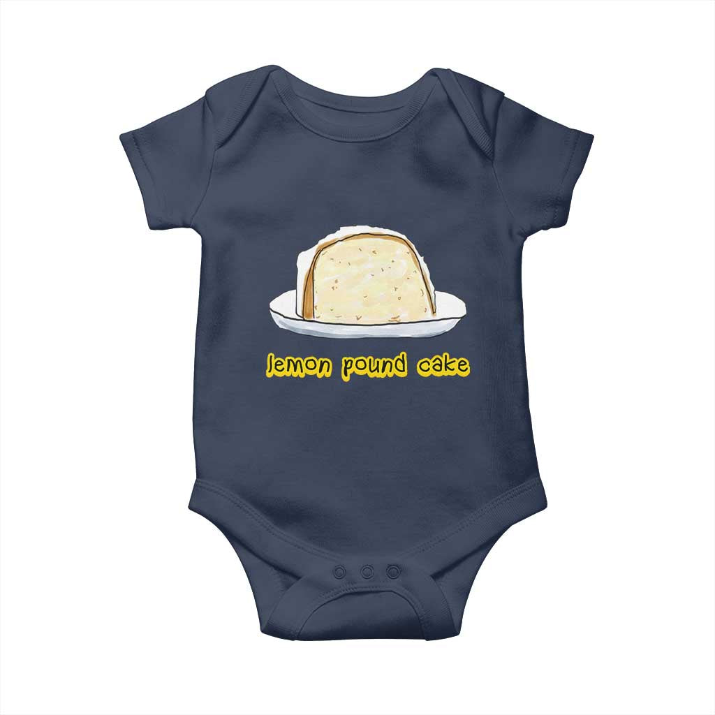 Lemon Pound Cake Funny Meme Baby Onesie Viral Edgy Hip Hop Humor Parody Gift for Rap Fans TS02 Navy Print Your Wear