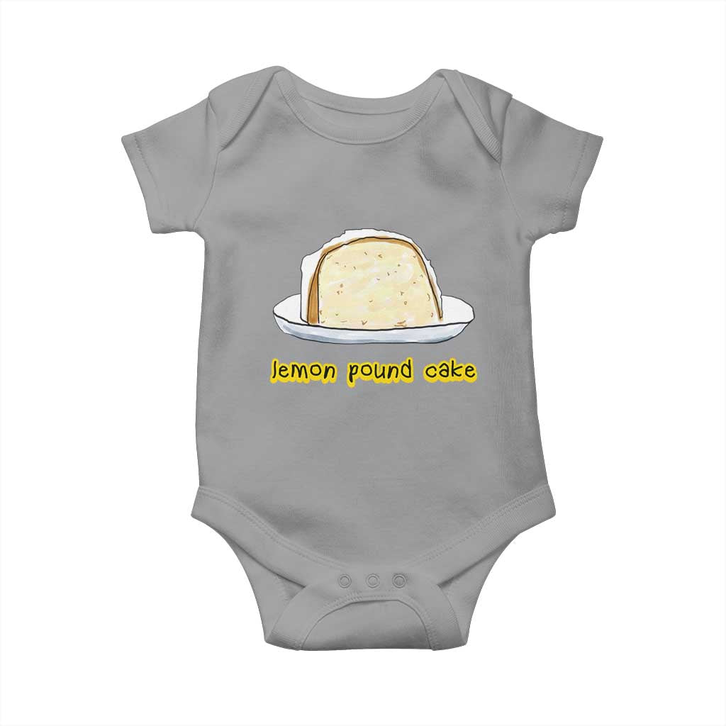 Lemon Pound Cake Funny Meme Baby Onesie Viral Edgy Hip Hop Humor Parody Gift for Rap Fans TS02 Sport Gray Print Your Wear