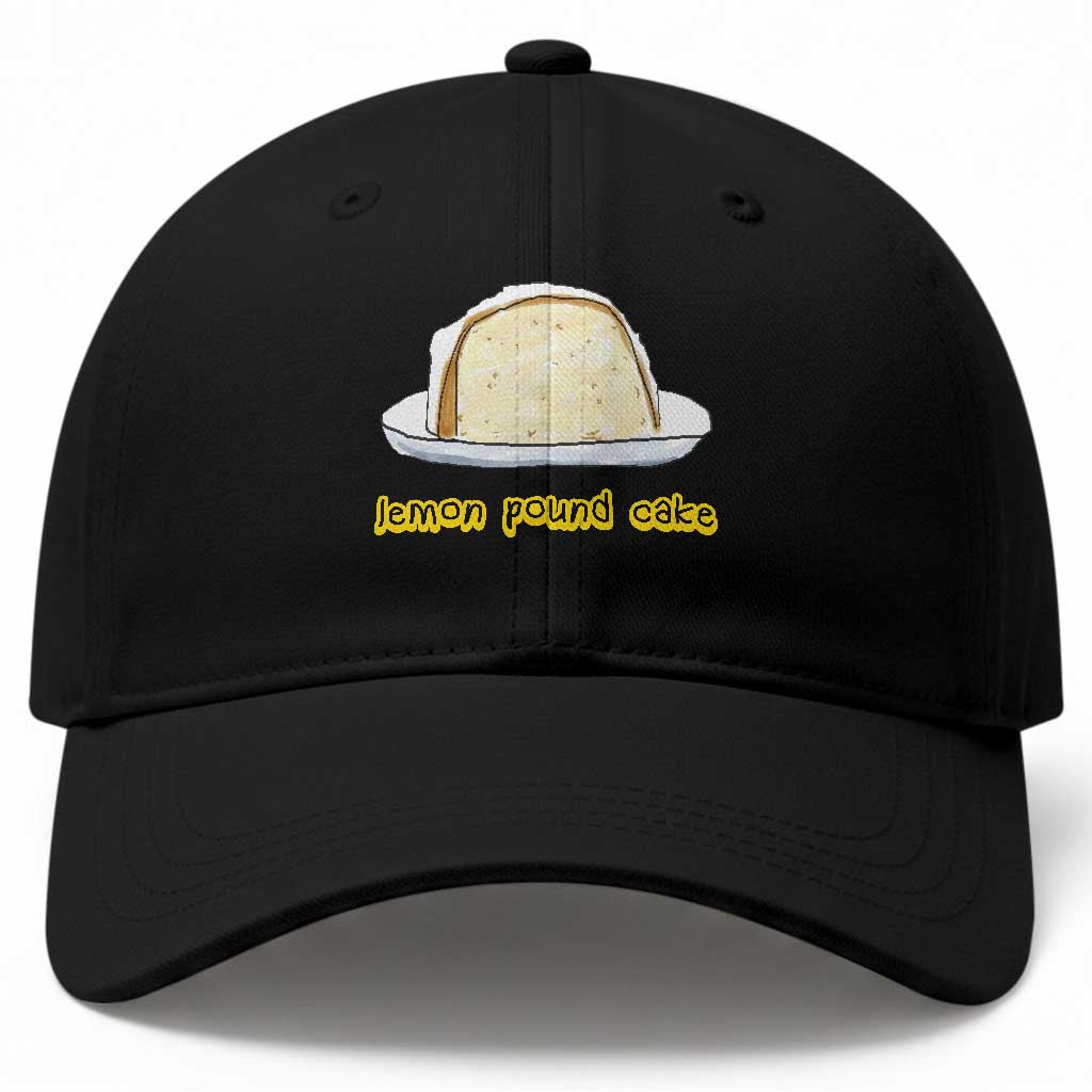Lemon Pound Cake Funny Meme Baseball Cap Viral Edgy Hip Hop Humor Parody Gift for Rap Fans