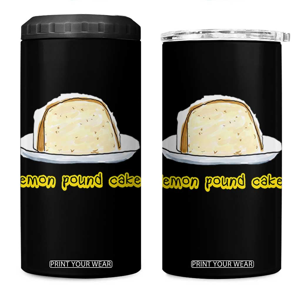 Lemon Pound Cake Funny Meme 4 in 1 Can Cooler Tumbler Viral Edgy Hip Hop Humor Parody Gift for Rap Fans TS02 One Size: 16 oz Black Print Your Wear