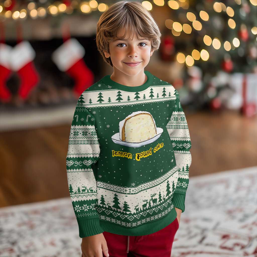 Lemon Pound Cake Funny Meme Ugly Christmas Sweater Viral Edgy Hip Hop Humor Parody Gift for Rap Fans TS02 Forest Green Beige Print Your Wear