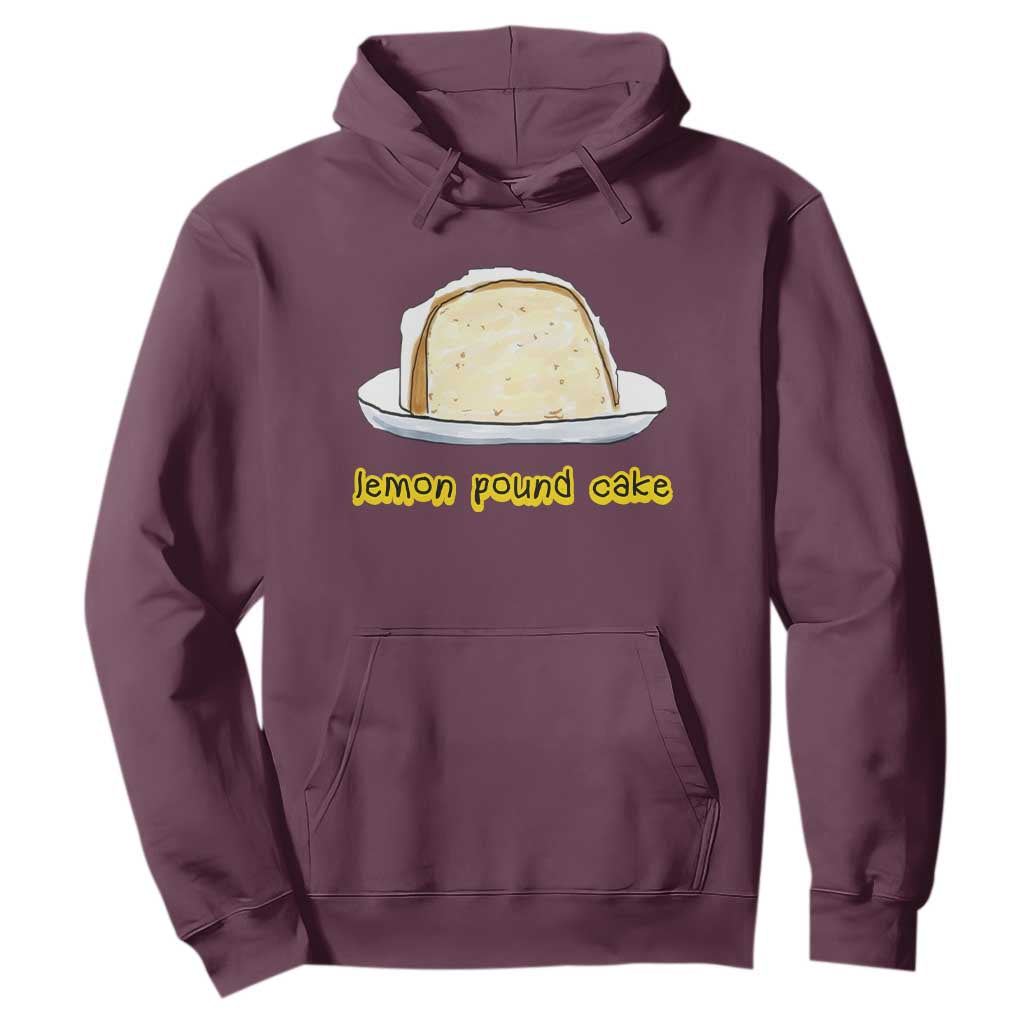 Lemon Pound Cake Funny Meme Hoodie Viral Edgy Hip Hop Humor Parody Gift for Rap Fans TS02 Maroon Print Your Wear