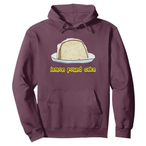 Lemon Pound Cake Funny Meme Hoodie Viral Edgy Hip Hop Humor Parody Gift for Rap Fans TS02 Maroon Print Your Wear