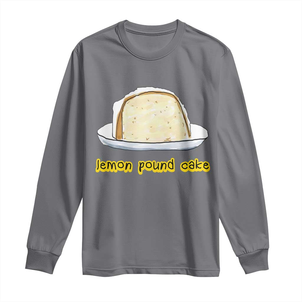 Lemon Pound Cake Funny Meme Long Sleeve Shirt Viral Edgy Hip Hop Humor Parody Gift for Rap Fans TS02 Charcoal Print Your Wear
