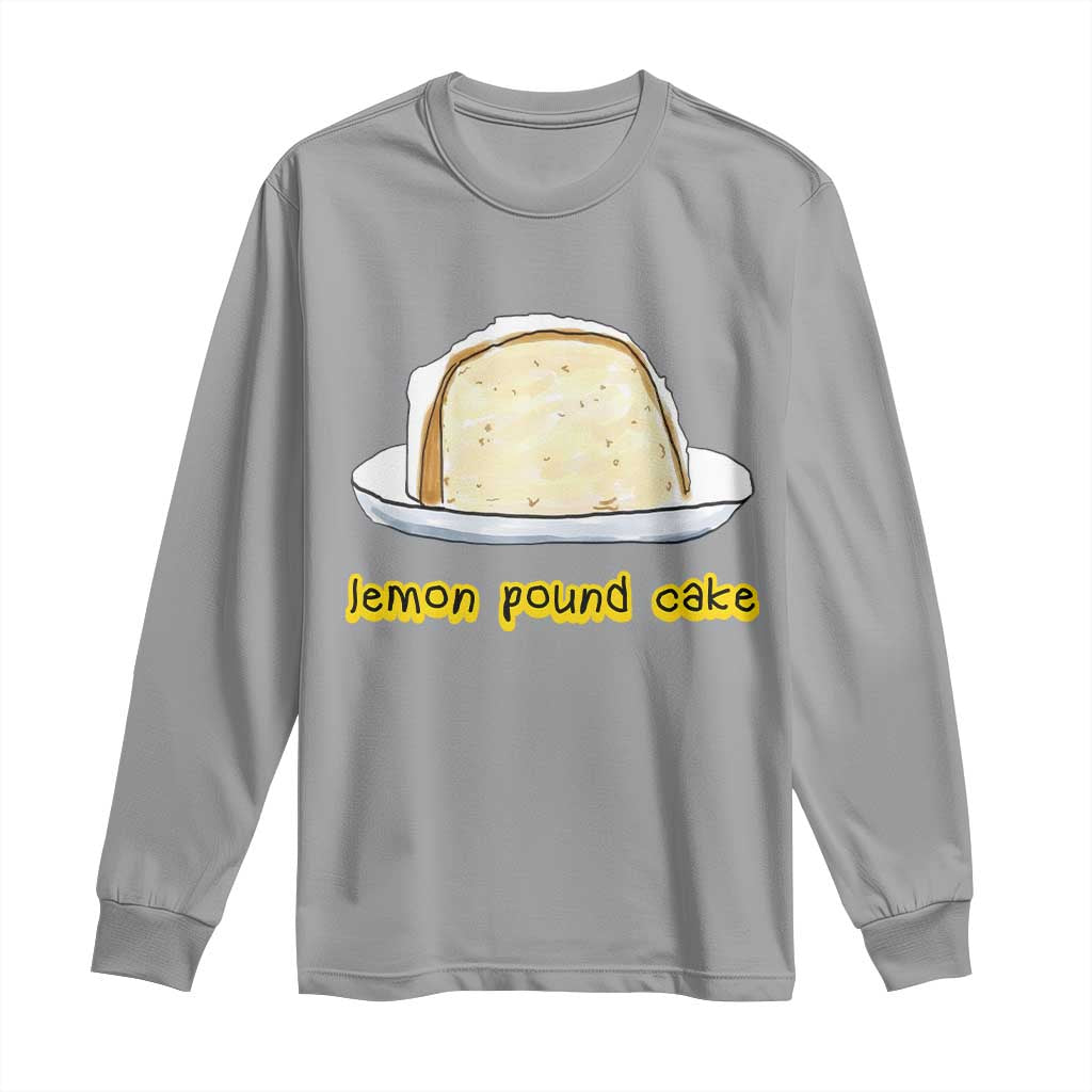 Lemon Pound Cake Funny Meme Long Sleeve Shirt Viral Edgy Hip Hop Humor Parody Gift for Rap Fans TS02 Sport Gray Print Your Wear
