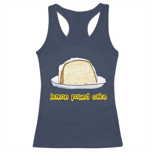 Lemon Pound Cake Funny Meme Racerback Tank Top Viral Edgy Hip Hop Humor Parody Gift for Rap Fans TS02 Navy Print Your Wear
