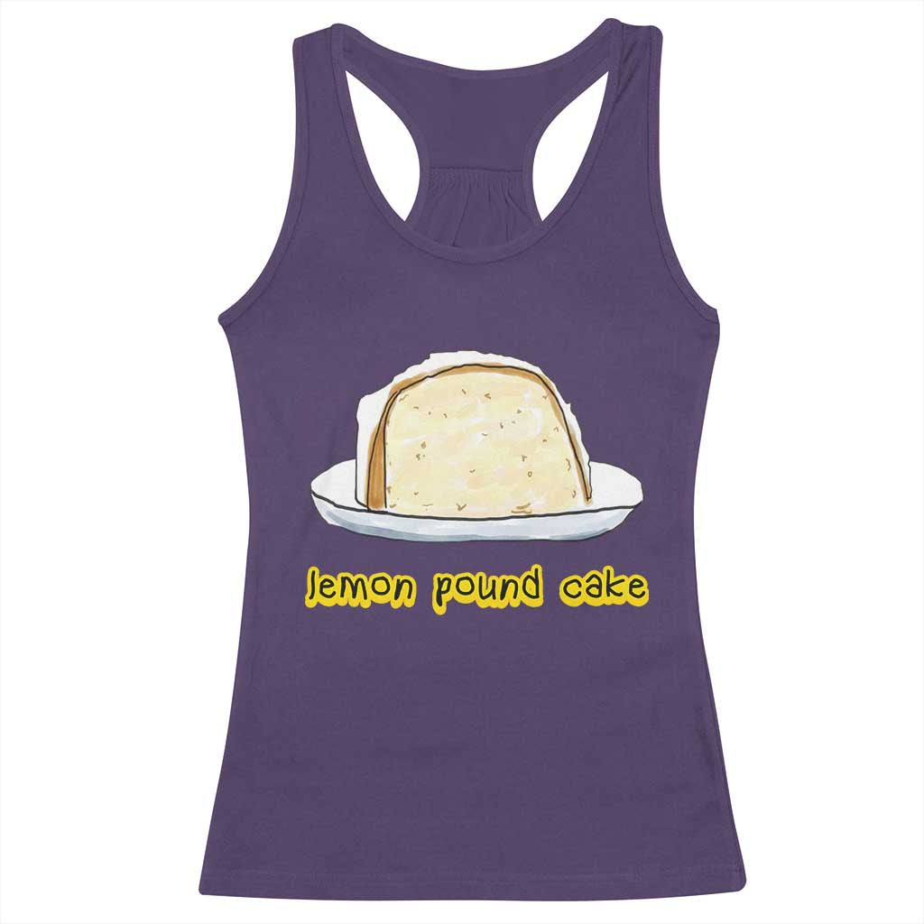 Lemon Pound Cake Funny Meme Racerback Tank Top Viral Edgy Hip Hop Humor Parody Gift for Rap Fans TS02 Purple Print Your Wear