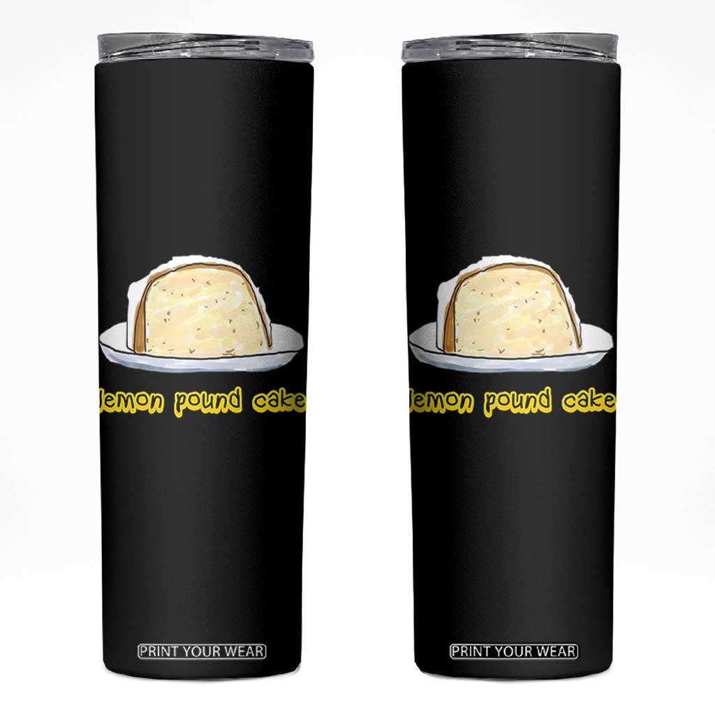 Lemon Pound Cake Funny Meme Skinny Tumbler Viral Edgy Hip Hop Humor Parody Gift for Rap Fans TS02 Black Print Your Wear