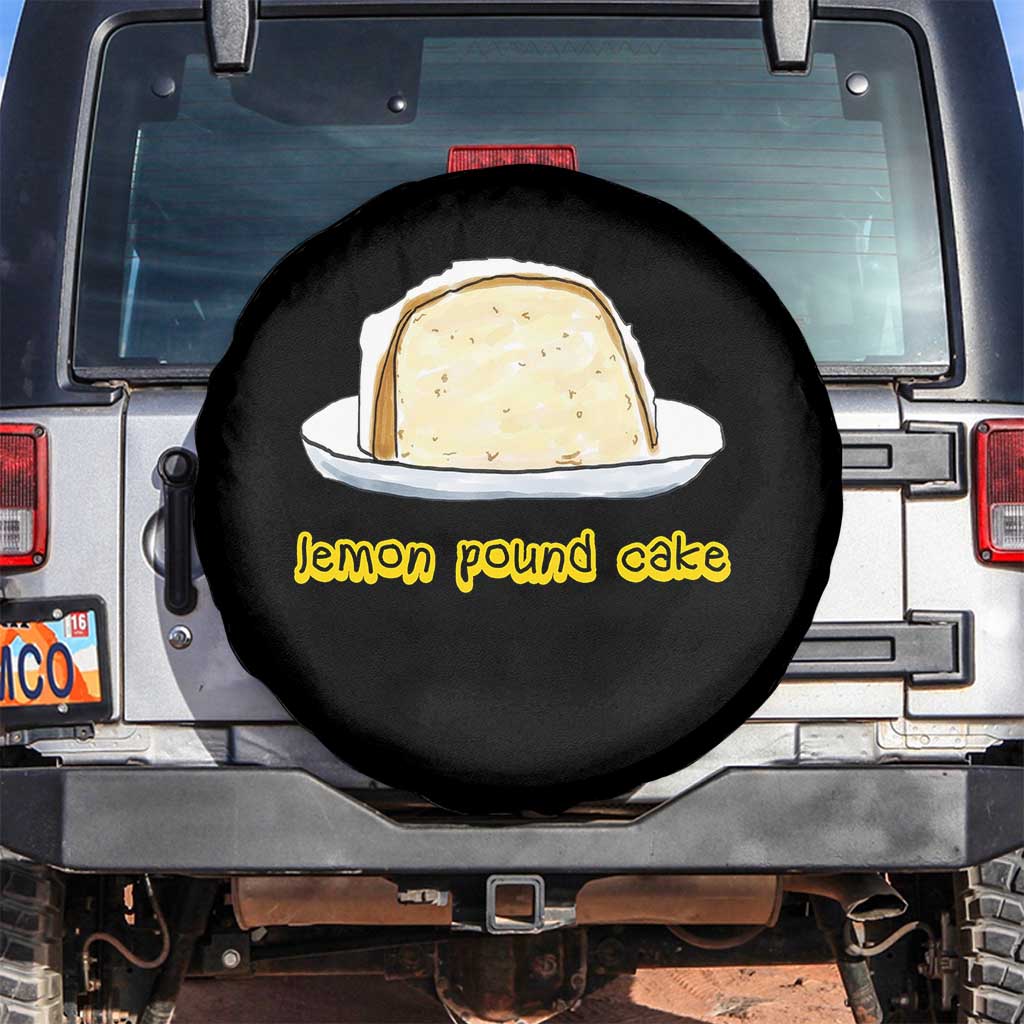 Lemon Pound Cake Funny Meme Spare Tire Cover Viral Edgy Hip Hop Humor Parody Gift for Rap Fans TS02 No hole Black Print Your Wear