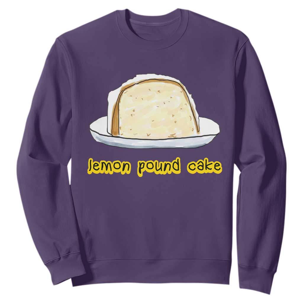 Lemon Pound Cake Funny Meme Sweatshirt Viral Edgy Hip Hop Humor Parody Gift for Rap Fans TS02 Purple Print Your Wear
