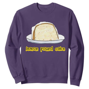 Lemon Pound Cake Funny Meme Sweatshirt Viral Edgy Hip Hop Humor Parody Gift for Rap Fans TS02 Purple Print Your Wear