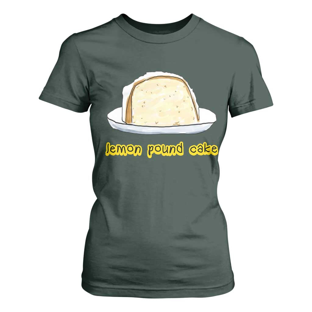 Lemon Pound Cake Funny Meme T Shirt For Women Viral Edgy Hip Hop Humor Parody Gift for Rap Fans TS02 Dark Forest Green Print Your Wear