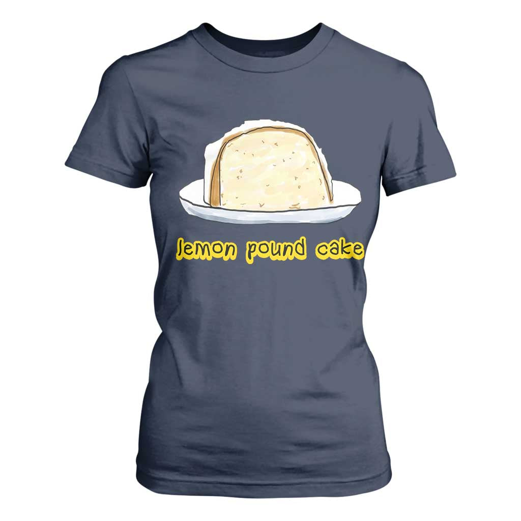 Lemon Pound Cake Funny Meme T Shirt For Women Viral Edgy Hip Hop Humor Parody Gift for Rap Fans TS02 Navy Print Your Wear