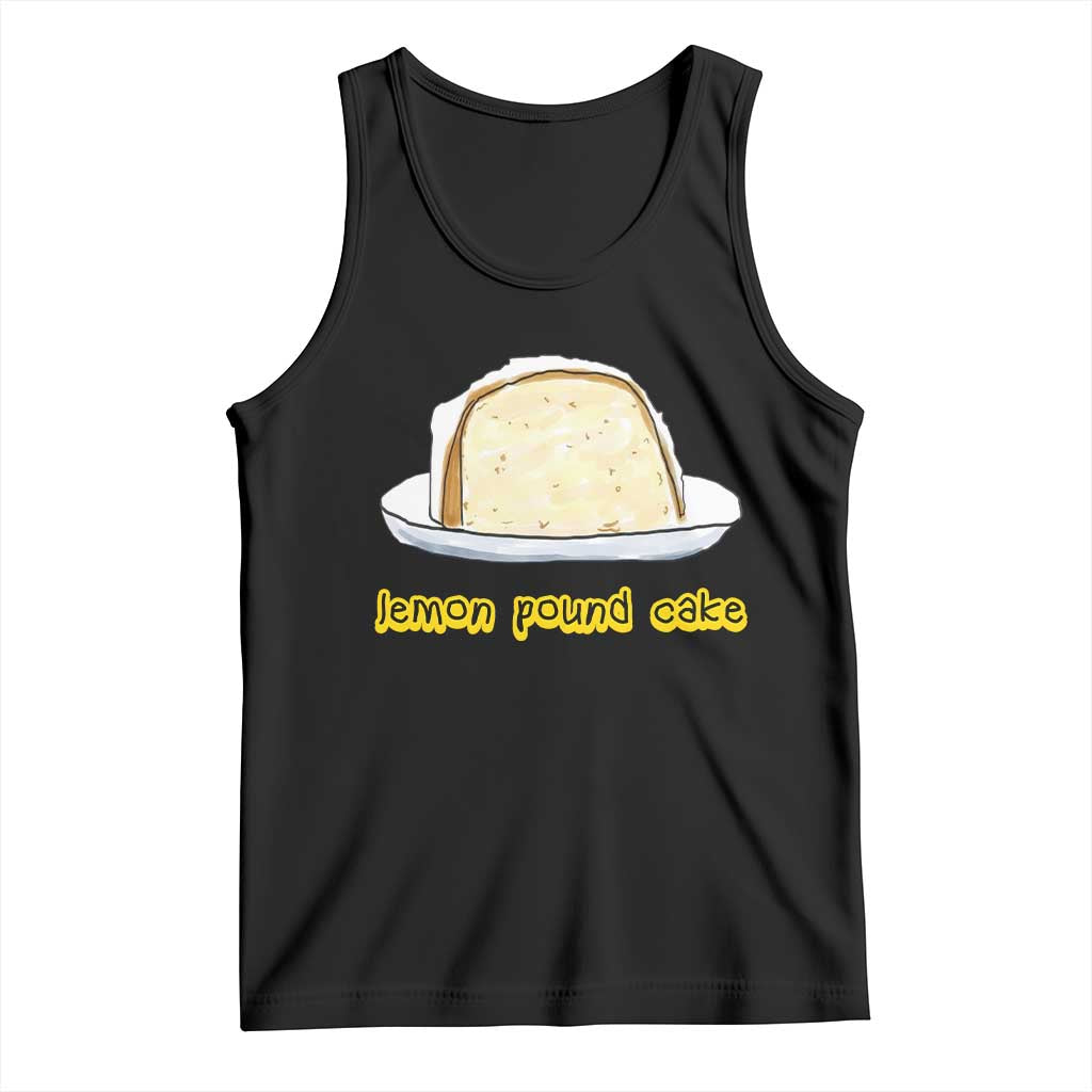 Lemon Pound Cake Funny Meme Tank Top Viral Edgy Hip Hop Humor Parody Gift for Rap Fans TS02 Black Print Your Wear