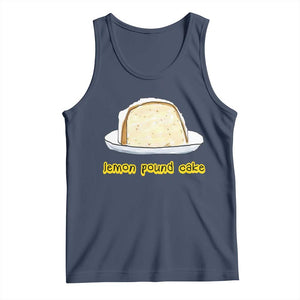 Lemon Pound Cake Funny Meme Tank Top Viral Edgy Hip Hop Humor Parody Gift for Rap Fans TS02 Navy Print Your Wear