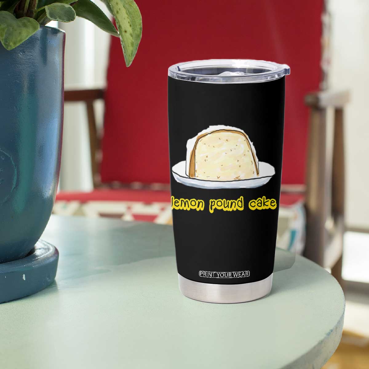 Lemon Pound Cake Funny Meme Tumbler Cup Viral Edgy Hip Hop Humor Parody Gift for Rap Fans TS02 Print Your Wear