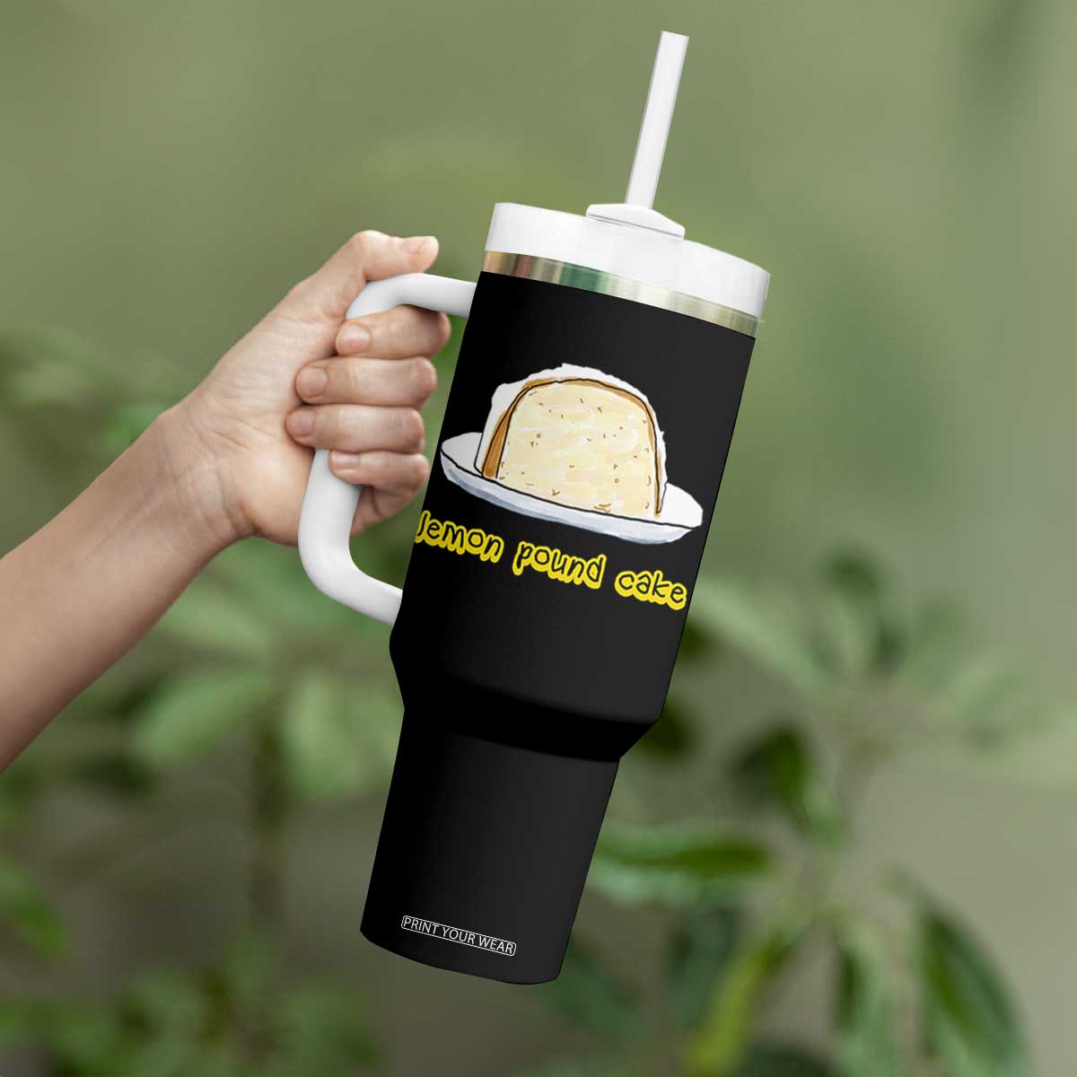 Lemon Pound Cake Funny Meme Tumbler With Handle Viral Edgy Hip Hop Humor Parody Gift for Rap Fans TS02 Print Your Wear