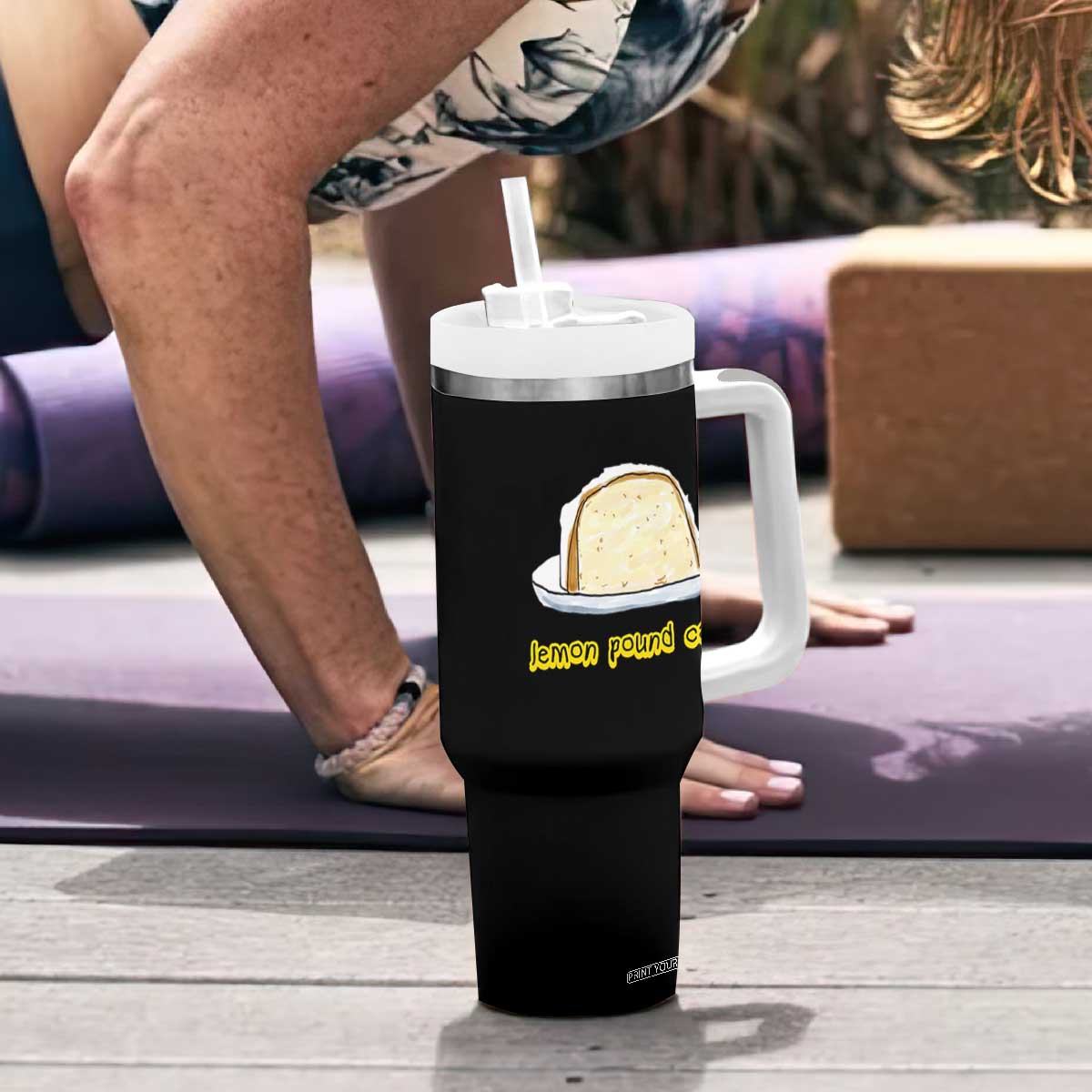 Lemon Pound Cake Funny Meme Tumbler With Handle Viral Edgy Hip Hop Humor Parody Gift for Rap Fans TS02 Print Your Wear