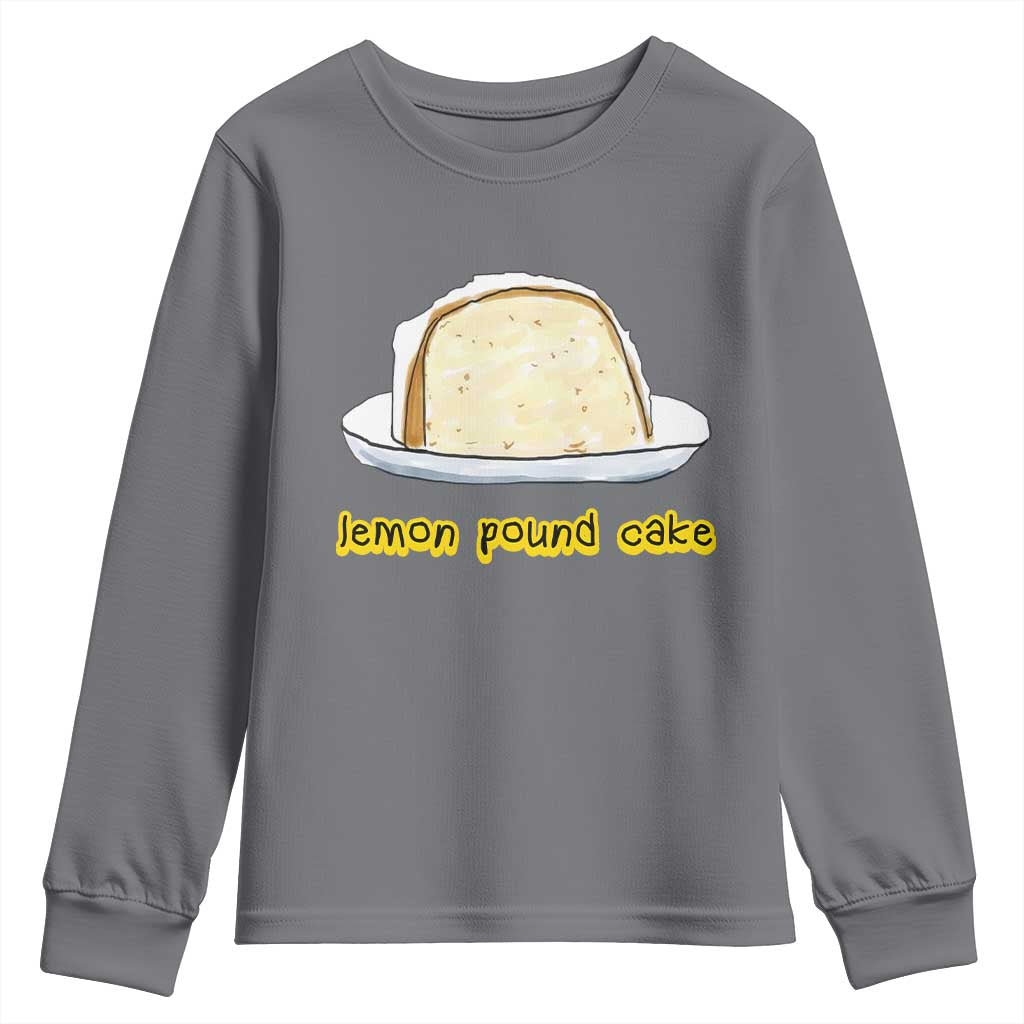 Lemon Pound Cake Funny Meme Youth Sweatshirt Viral Edgy Hip Hop Humor Parody Gift for Rap Fans TS02 Charcoal Print Your Wear