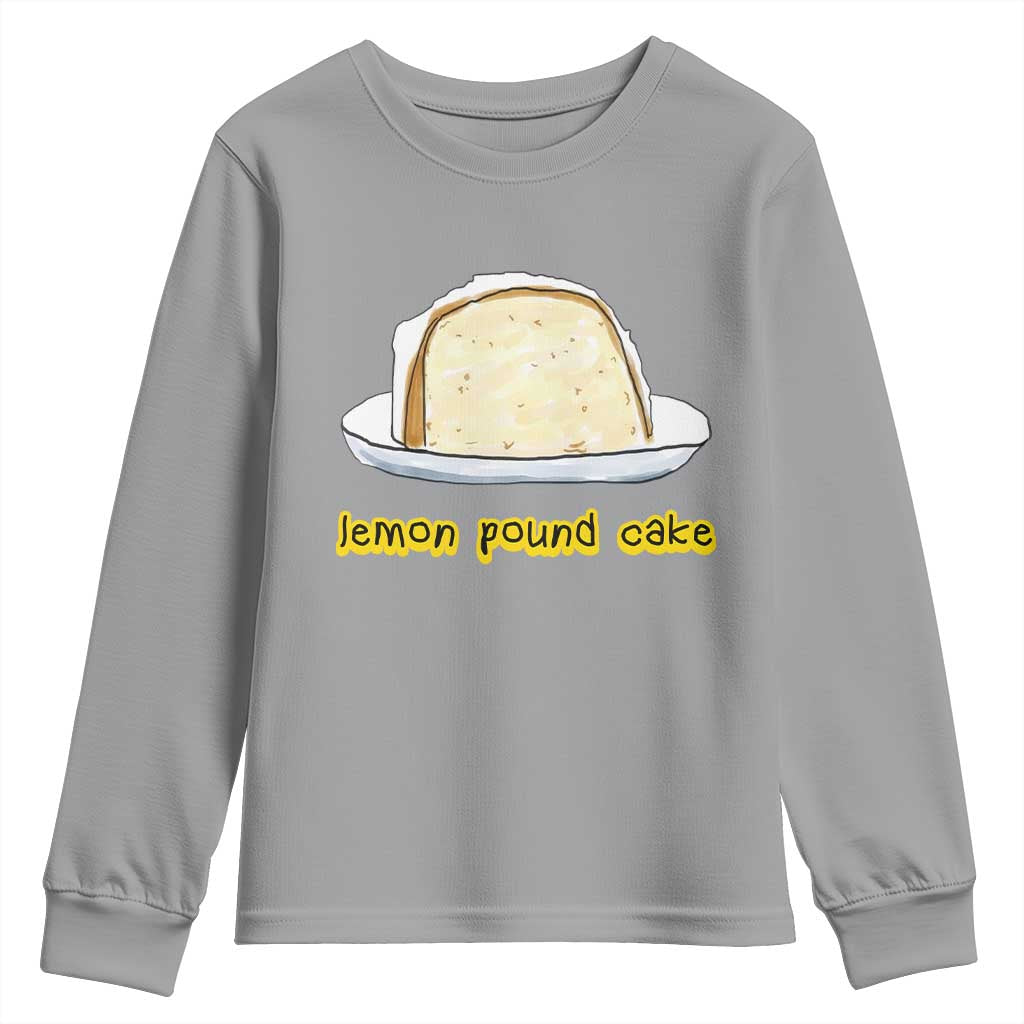 Lemon Pound Cake Funny Meme Youth Sweatshirt Viral Edgy Hip Hop Humor Parody Gift for Rap Fans TS02 Sport Gray Print Your Wear