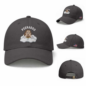 Peekaboo Jesus Funny Christian Baseball Cap Faith Humor Savior in Clouds Religious Meme TS02 Baseball Cap Universal Fit Dark Gray Print Your Wear