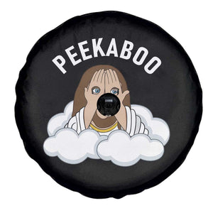 Peekaboo Jesus Funny Christian Spare Tire Cover Faith Humor Savior in Clouds Religious Meme TS02 Print Your Wear