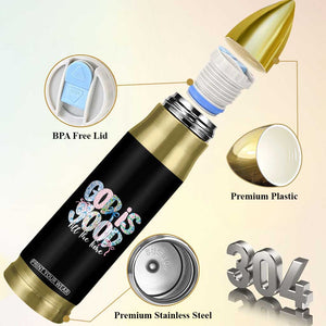 God Is Good All The Time Coquette Christian Faith Bullet Tumbler Floral Patchwork Aesthetic Bow Cute Religious Gift TS02 Print Your Wear
