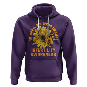 Infertility Awareness Hoodie In April We Wear Orange IVF Week Support TS02 Purple Printyourwear