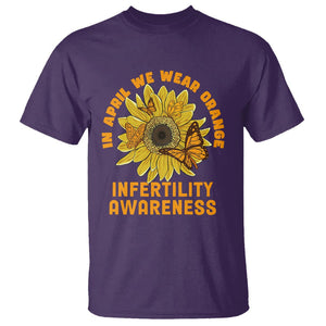 Infertility Awareness T Shirt In April We Wear Orange IVF Week Support TS02 Purple Printyourwear