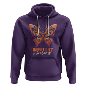 Infertility Awareness Hoodie IVF Orange Week Support Squad Butterfly TS02 Purple Printyourwear